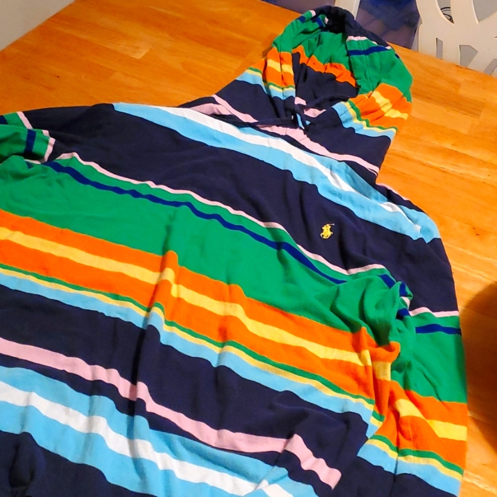 Polo lightweight striped hoodie